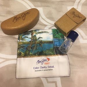 Maui Jim Sunglasses Case and Cleaning Pouch